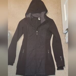 Bench Black Utility Jacket with Hood and Zip Closure